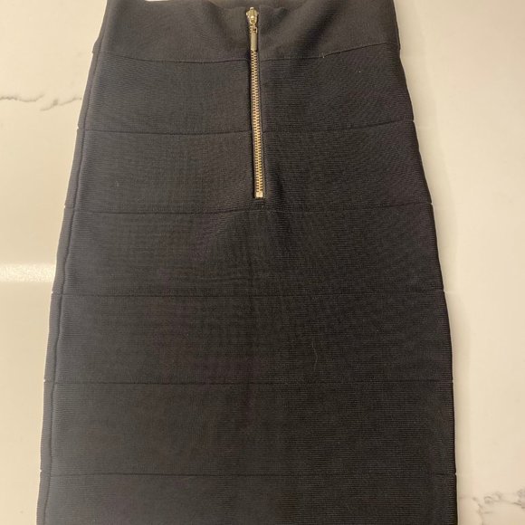 Bandage Black Sleek Skirt BEBE XS - Picture 2 of 6